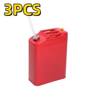 3PCS 20L Standard Cold-rolled Plate Petrol Diesel Can Gasoline Bucket with Oil Pipe Red