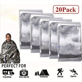 20PACK Emergency Solar Blanket Survival Safety Insulating Mylar Thermal Heat