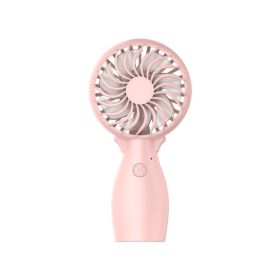 Portable Handheld Fan with USB Rechargeable Battery - Lightweight yet Powerful, 3-Speed Settings, Perfect for Travel, Camping (Color: Pink)
