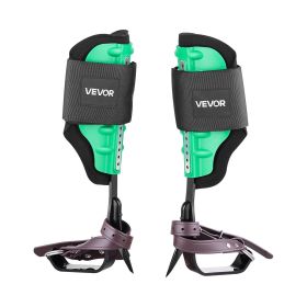VEVOR Tree Climbing Spikes Set, Height-Adjustable Tree Climbing Gear with Straps & Spike Protectors, 350 lbs Load Capacity (Leg Rod Material: Steel, Tie Style: Full-Protection Model)