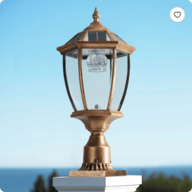 20 Golden Solar Powered LED Outdoor Lantern, Vintage Garden Light With Elegant Glass Design For Pathways, Yards, And Patios 1-Pack (Option: Bronze)
